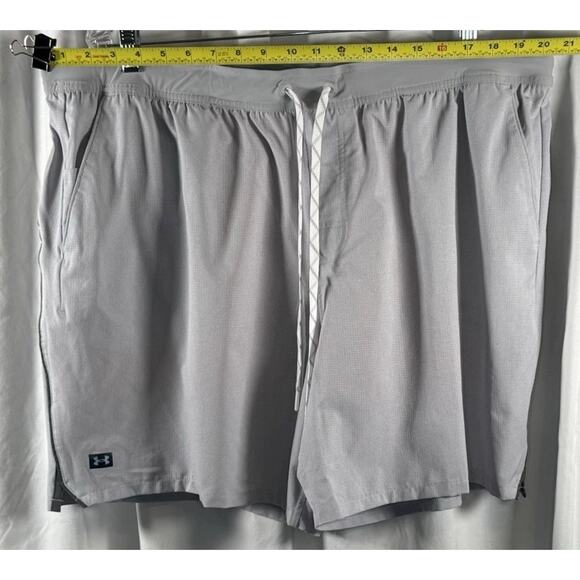 Under Armour Compression Lined Volley Swim Trunks, Gray/Orange,Sz: XXL, 87-15 - Picture 13 of 16